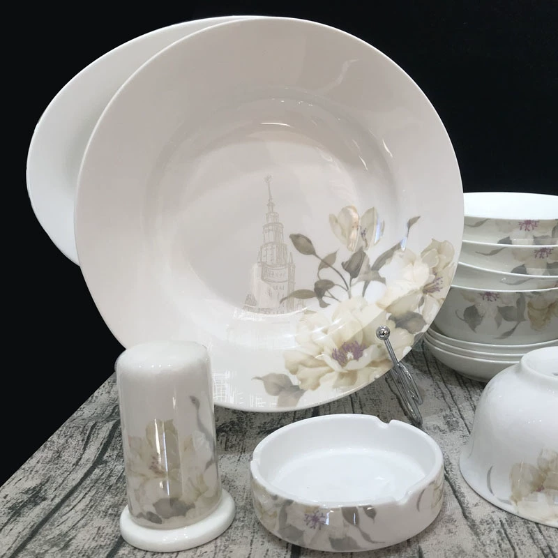 50 предметов кухонной посуды, керамическая посуда, Дом Город керамика bone china, блюда, сервировка, столовые приборы, домашняя подарочная коробка