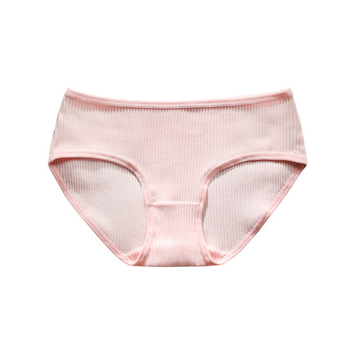 Girls' cotton underwear, new threaded ice silk underwear, women's mid-waist breathable cotton crotch girls' briefs