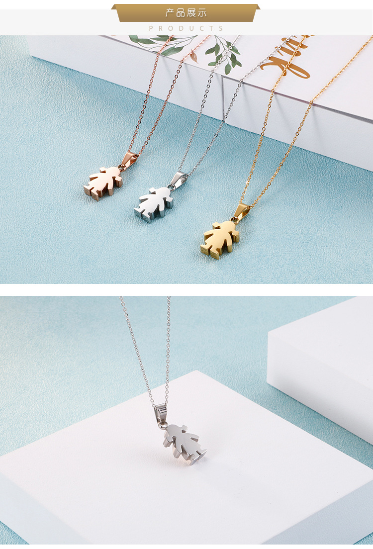 304 Stainless Steel Chain Material PVD Coated 18K Gold Plated Animal Titanium Steel Waterproof Non Tarnish Necklace