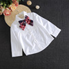 Girls’ suit Korean solid color shirt + Plaid pleated skirt two piece set