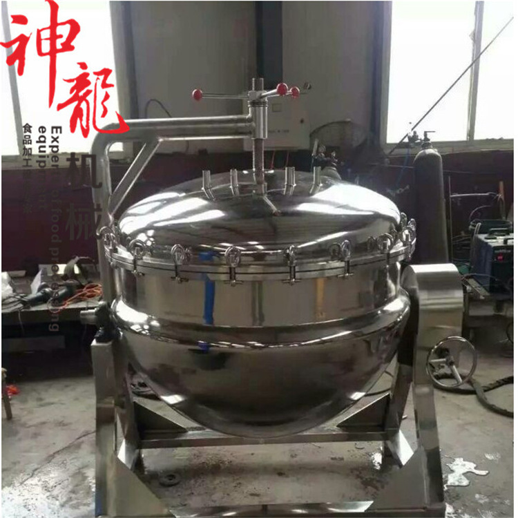 找高温高压夹层蒸煮锅厂家 夹层锅设备 来诸城神龙机械十六年经验