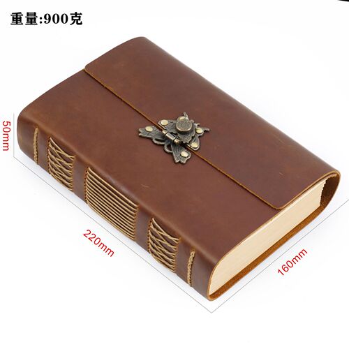 Original handmade sketchbook cowhide notebook retro leather notepad creative notebook diary gift