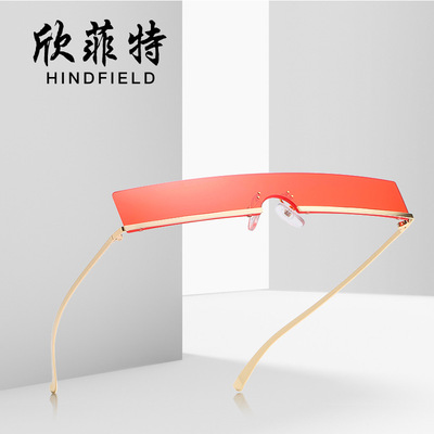 2019 new pattern Sunglasses European and American personality glasses square Metal lady Sunglasses wholesale fashion Street beat 9306