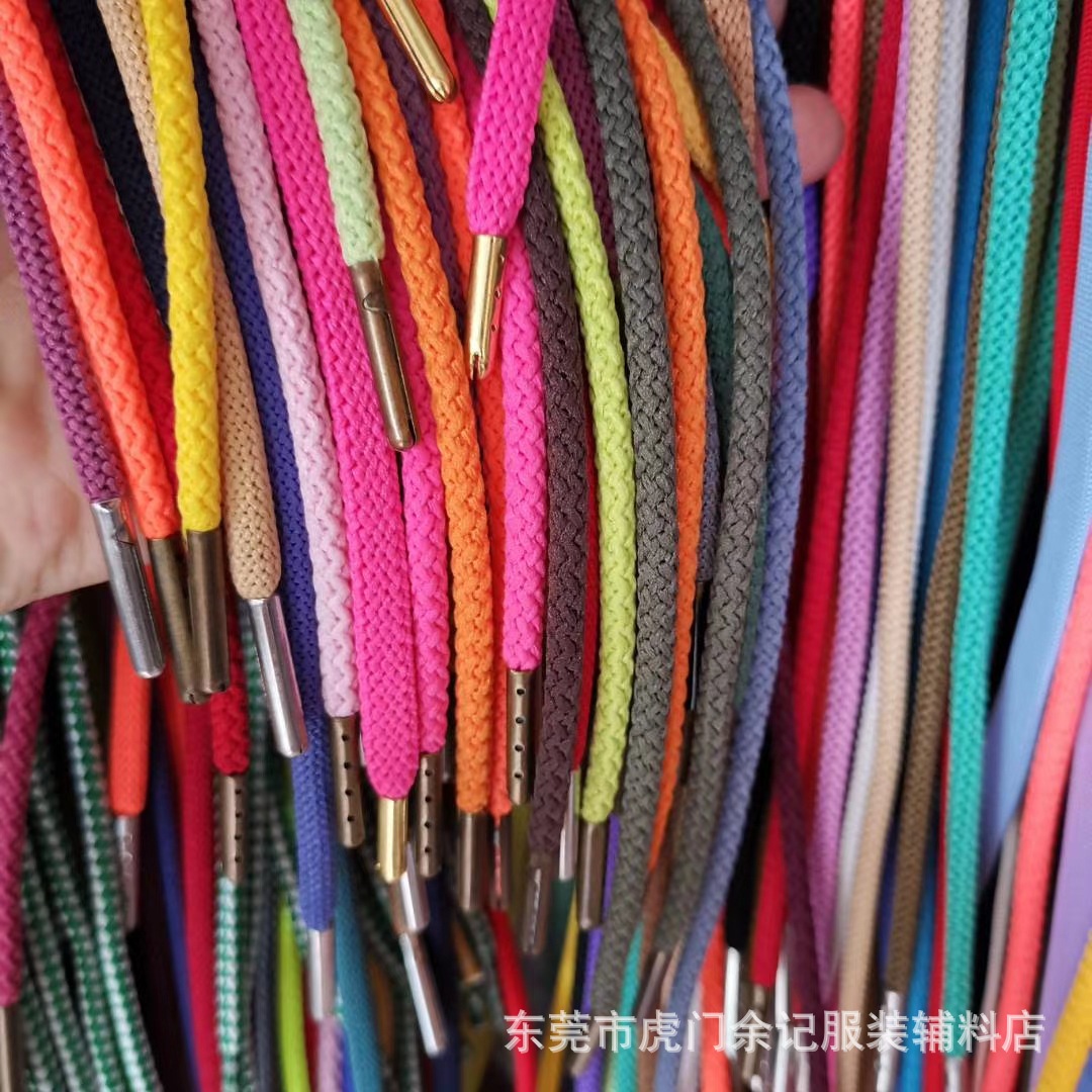colour weave Polyester fiber Hollow Lanyard Crochet clothing Shoelace Hollow Rope Sports pants Hat rope Drawstring wholesale