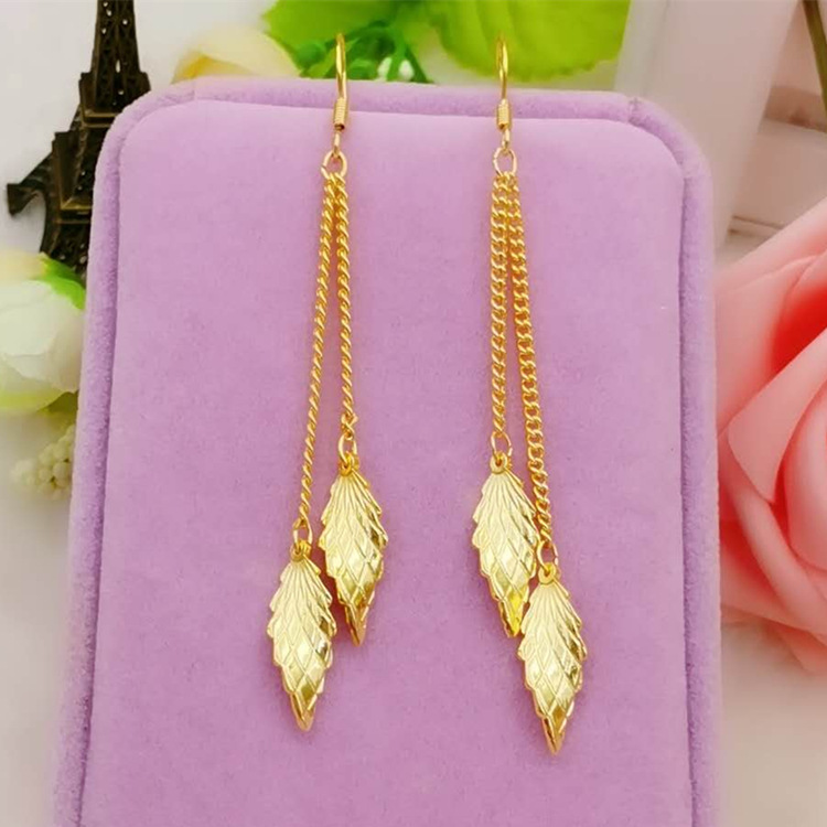 Bonor Gold Plating Double -Line Leaf Leaf Ladies Energy Plating…