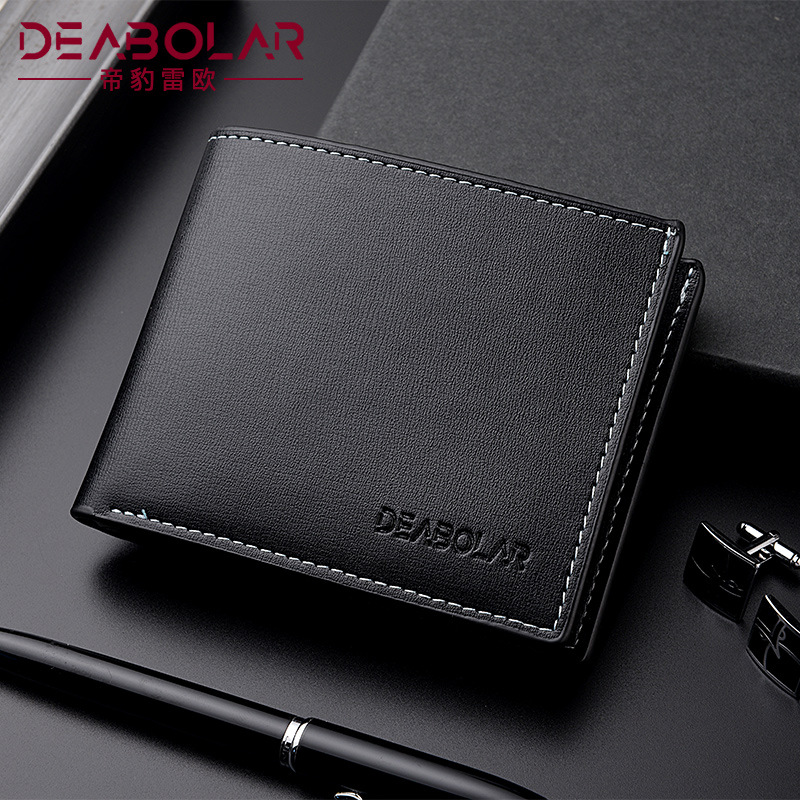 Foreign Trade Hot Selling New Wallet Men's Wallet Leisure 20% Off Short Horizontal Men's Wallet Factory Wholesale