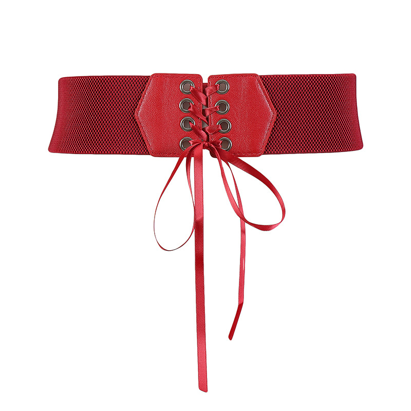 Women'S Gender Black Belt Women Wide Decoration Elastic Girdle