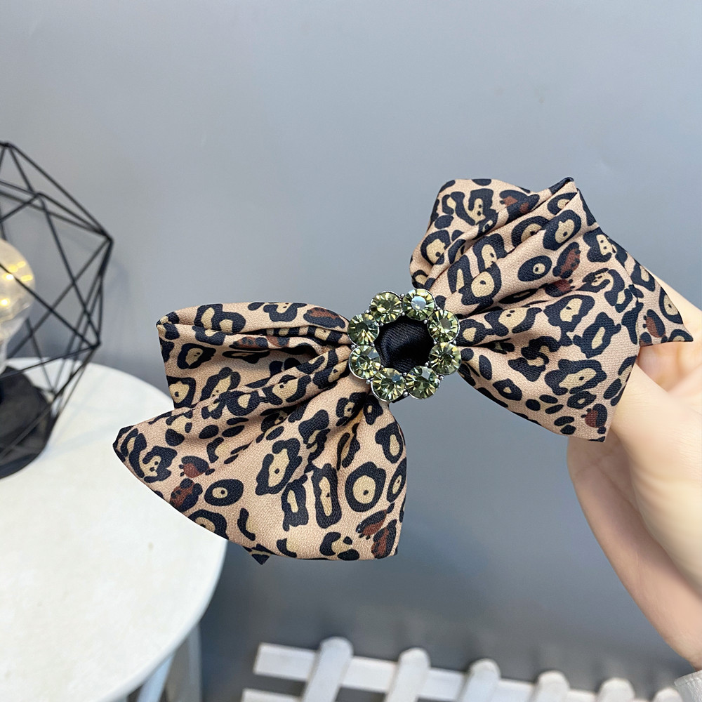 New Leopard Print Multilayer Bow Hairpin display picture 8