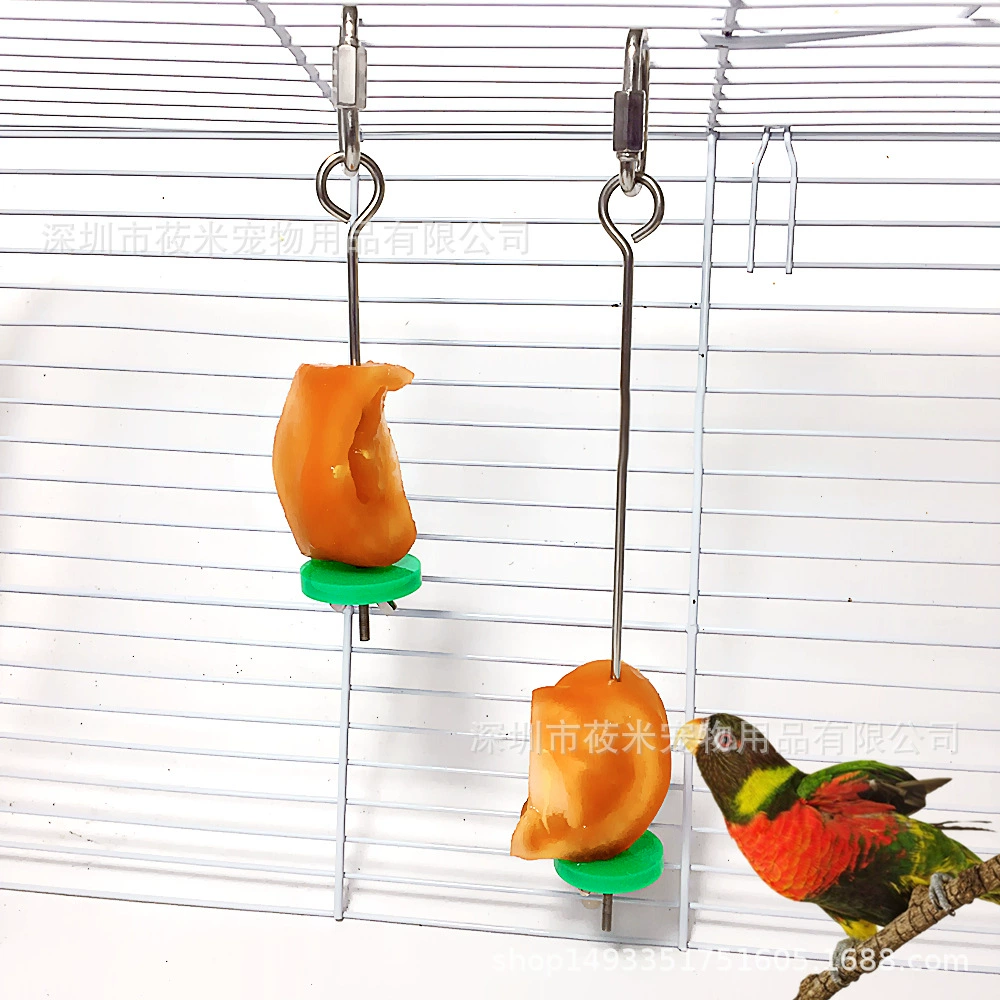 Попугай игрушка птица игрушка из нержавеющей стали фруктовая вилка кукурузная вилка фруктовая вилка пищевая струна вилка овощная вилка
