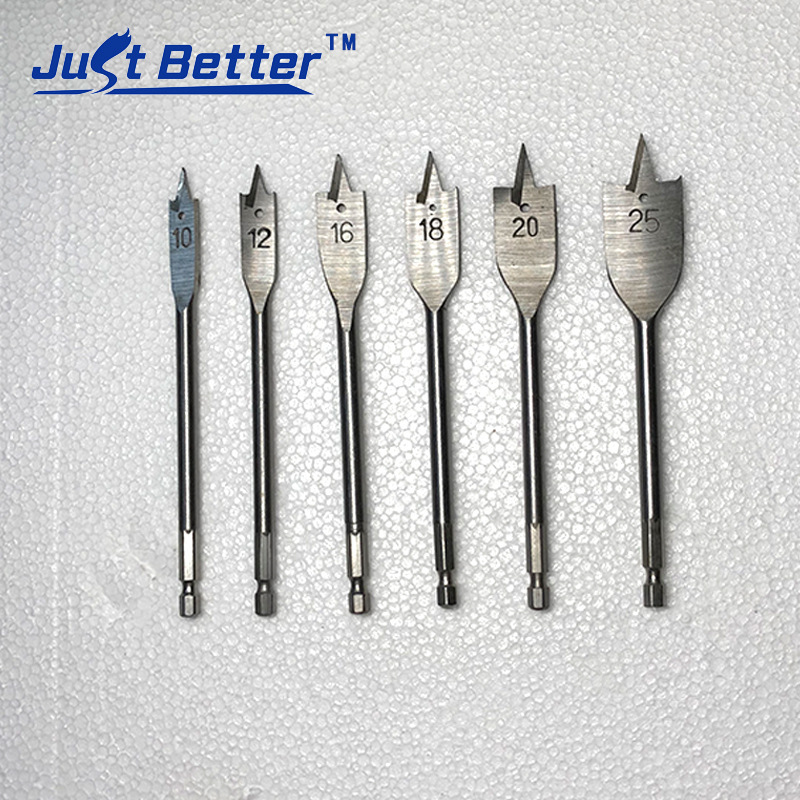 源头厂家五金工具专业级木工扁钻套装6件套六角柄加工木工工具