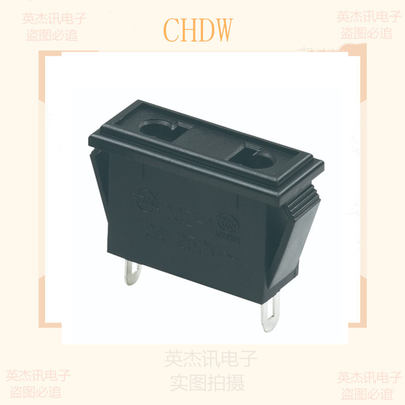 2孔电源座 中讯ZX DCZ-01 二插 2芯电源座 式插座 2脚插座