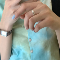 Honey Peach Tea Fashionista Butterfly Ring for Women, Trendy, Personal, Retro, Influencer, Instagram Style, Adjustable Open Finger Ring