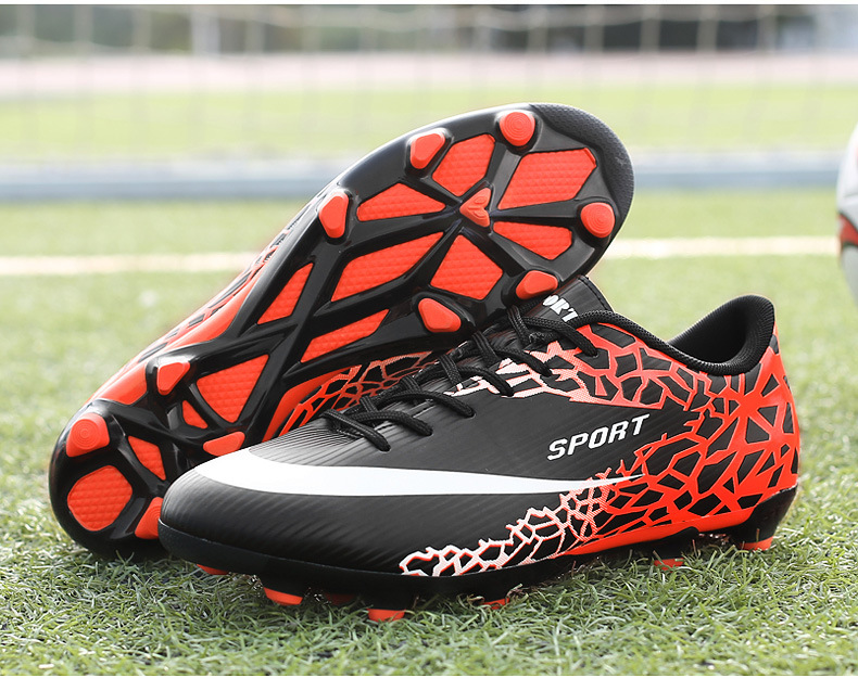 Low-Top-Fußball für Jungen und Mädchen mit gebrochenen Kunstrasen-Lederfüßen, AG-Langnägeln, Schülersporttraining_voghion.com