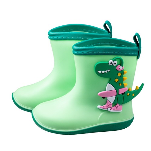 New Star Track Boating Dinosaur Cartoon Water Shoes Rubber Shoes Children's Rain Boots Anti-Slip One Piece Dropshipping