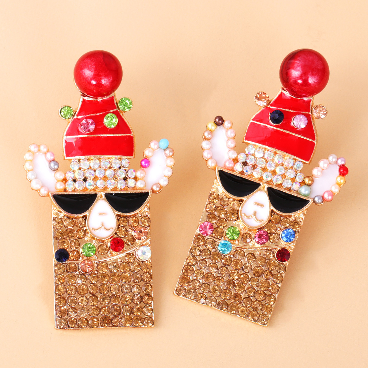 Christmas Fashion Elk Snowman Santa Earrings display picture 3