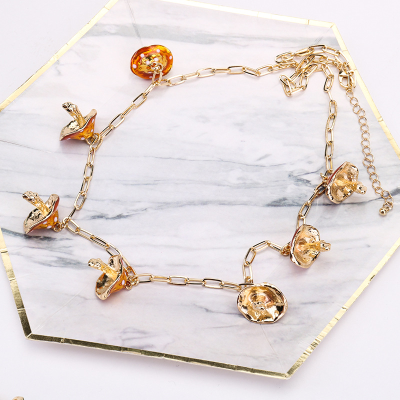 Fashion Mushroom Alloy Plating Womenu0027S Pendant Necklace 1 Piece