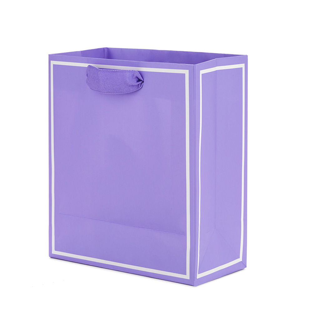 厂家定制服装白卡纸袋通用空白礼品包装袋购物手提纸袋定做log