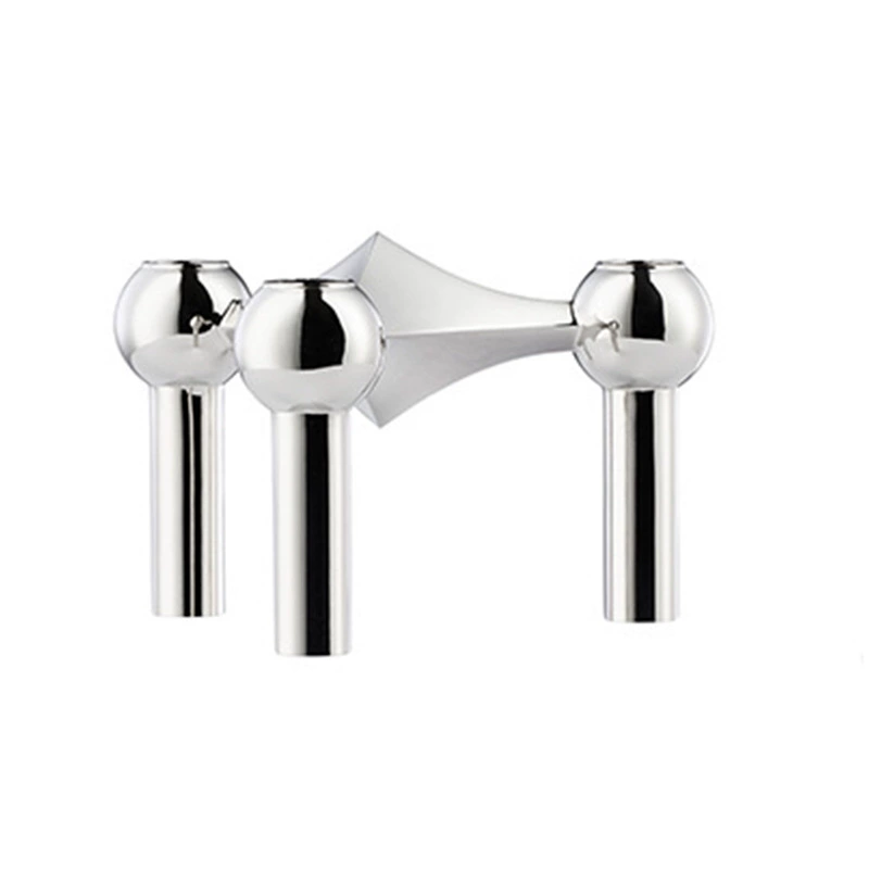 Stainless steel mirror candlestick three-legged candlestick craft gift