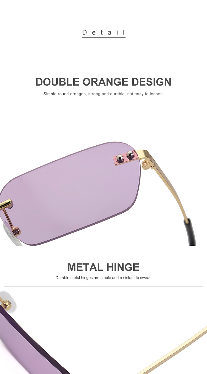 Wholesale Fashion Rimless Sunglasses display picture 21