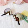 Children's fashionable sunglasses, retro metal glasses, Korean style