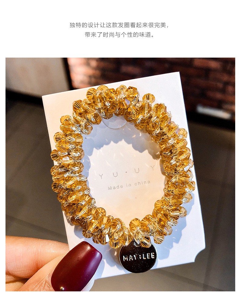 New Fashion Crystal Metal Pendant Cheap Scrunchies Wholesale display picture 7