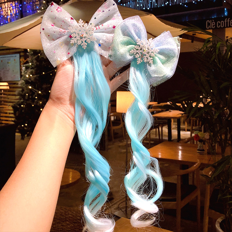 Korean New Cute Wig Children Bowknot Cheap Hairpin Wholesale display picture 3