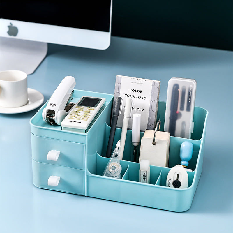 Nuevo cajón caja de almacenamiento de cosméticos joyería acabado cuidado de la piel de escritorio de plástico máscara lápiz labial rack de almacenamiento en stock