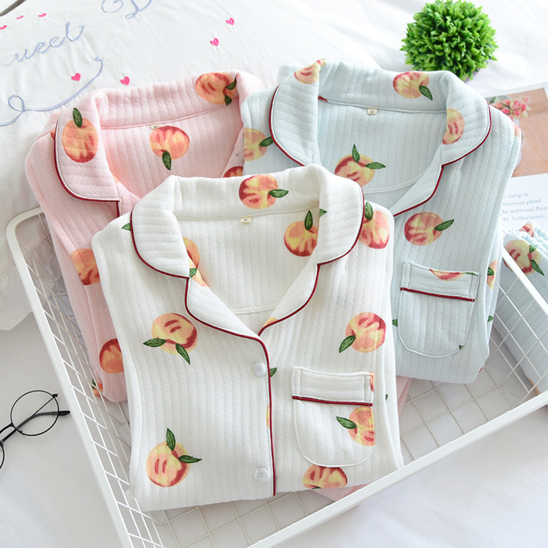 Autumn and winter postpartum pregnant women's monthly clothing pajamas nursing suit winter thickened air cotton maternal postpartum nursing clothes 10