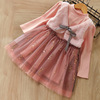 Fake two-piece dress children’s Princess foreign style children’s dress