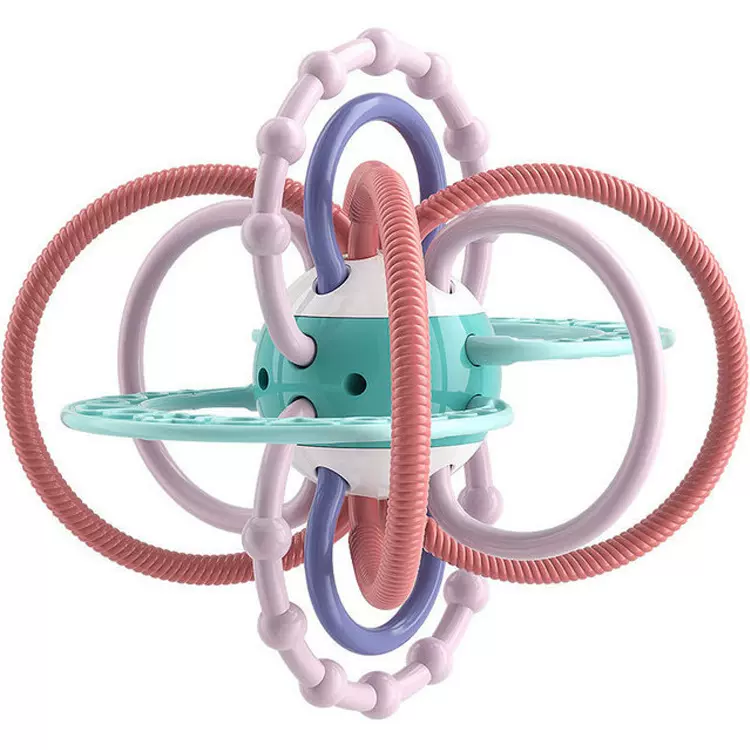 澄海婴儿摇铃曼哈顿牙胶手抓球儿提高宝宝听力
