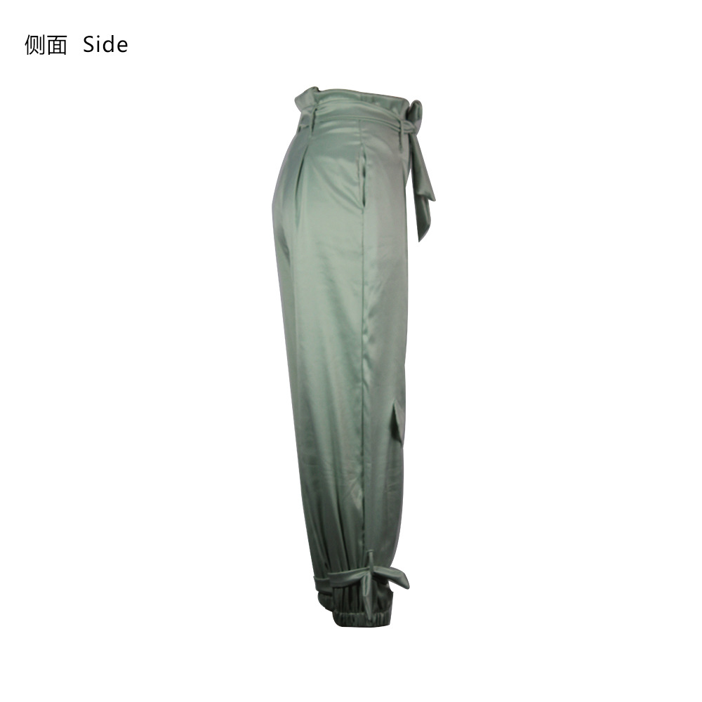 Women's Casual Solid Color Slimming Rope Pants