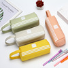 Handheld capacious double-layer pencil case, fresh stationery, Korean style