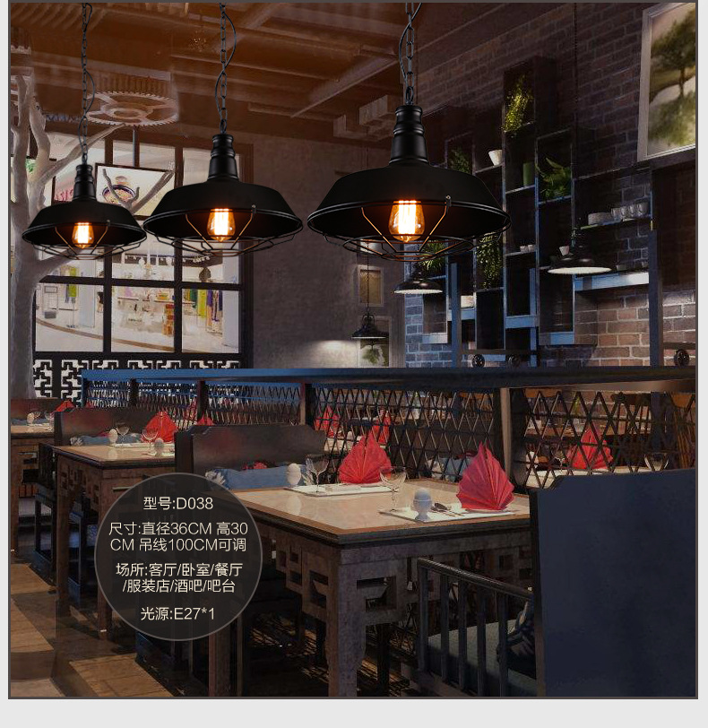工业风loft餐厅酒吧台吊灯复古怀旧个性创意过道走廊单头铁艺灯具-阿里巴巴