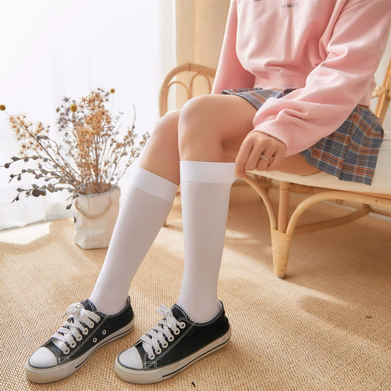 Over‑the‑Knee Stockings, 80D Velvet Thigh‑High, Summer Thin Semi‑Opaque, One Size