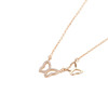 Brand necklace, chain for key bag , simple and elegant design, micro incrustation