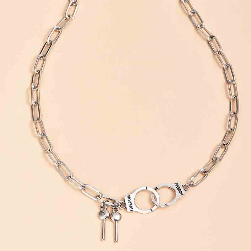 Fashion New Handcuffs Key  Necklace display picture 5