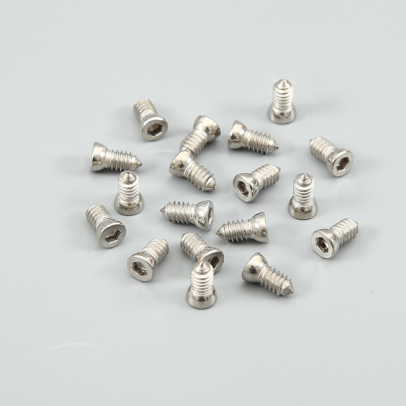 铝合金门窗角码尖尾螺丝 注胶角码 门窗中挺螺丝大沉头内六角螺丝