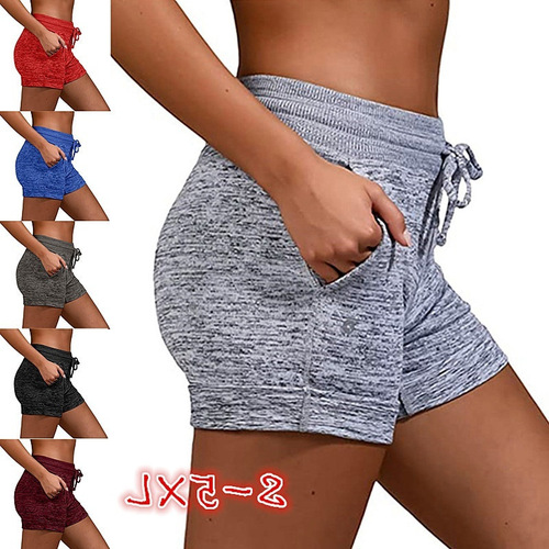 Amazon’s new women’s outerwear base-layer quick-drying shorts—yoga pants, casual sports waist-tightening lace-up stretch shorts.