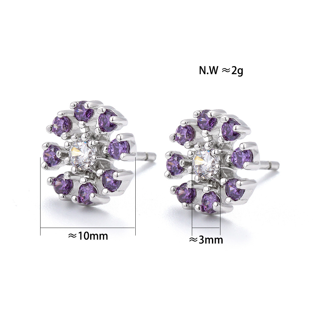 Nihaojewelry Wholesale Jewelry Korean S925 Silver Small Daisy Flower Stud Earrings display picture 1