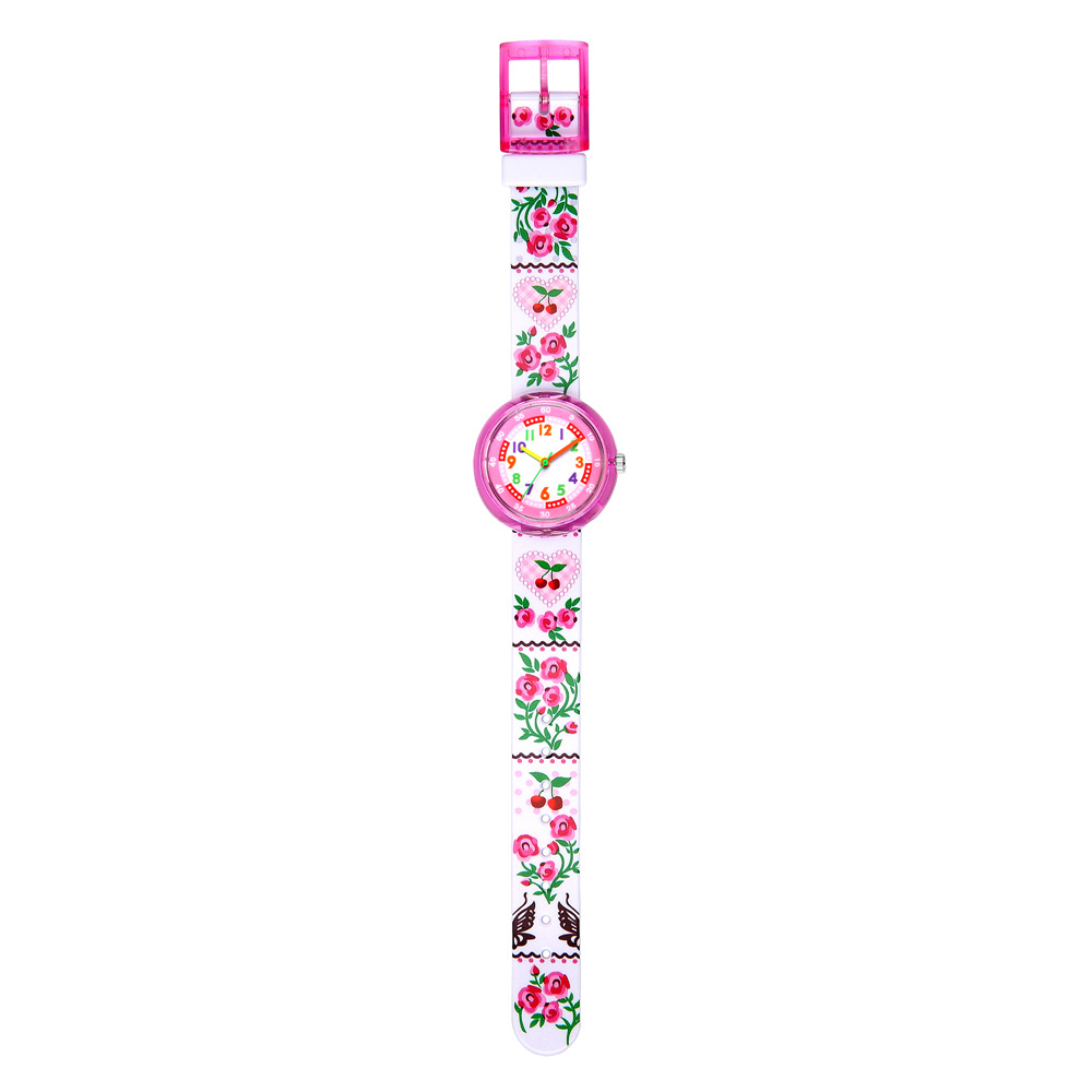 Candy-colored Printed Strap Student Watch Small And Cute Printed Plastic Strap Casual Watch Children's Watch display picture 4