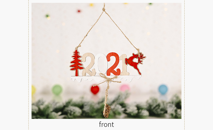 Christmas Decoration Letter Card Wooden Pendant display picture 3