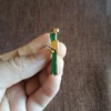 Emerald pendant Myanmar, stone inlay suitable for men and women, silver 925 sample