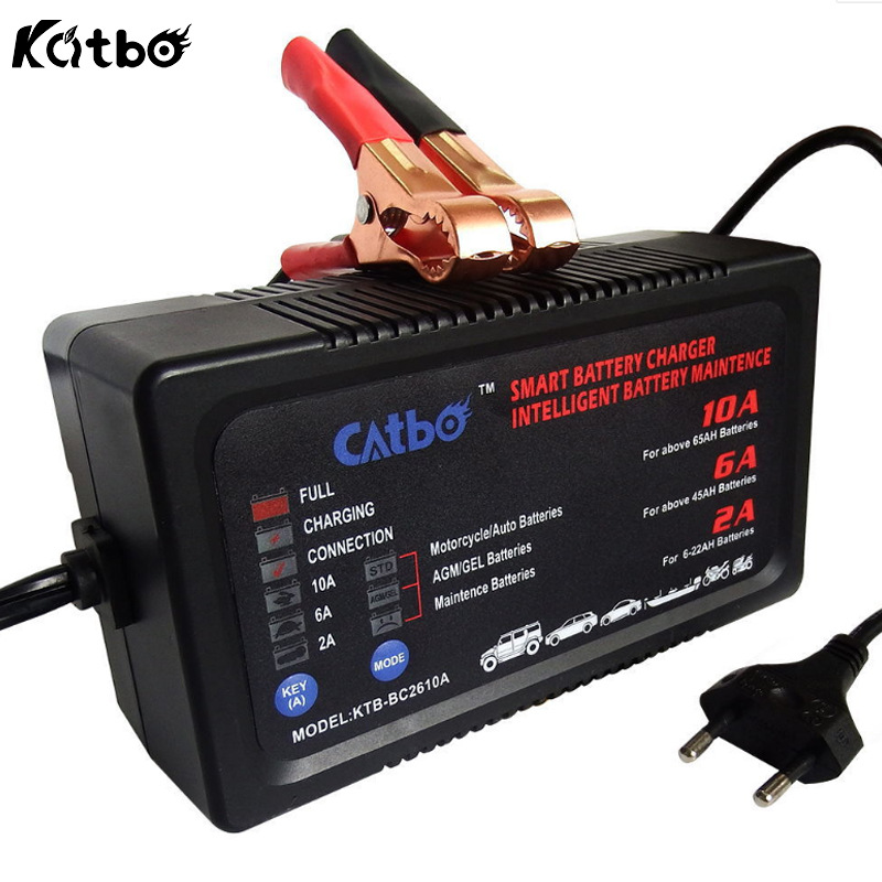 全自动智能汽车摩托车电瓶充电器修复蓄电池充电机6V12V自动识别