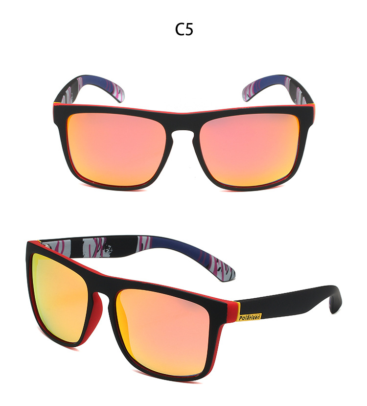 Simple Style Sports Geometric Pc Polarized Light Square Full Frame Men's Sunglasses display picture 2