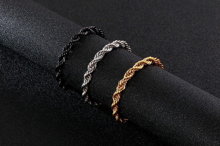 1 Piece Fashion Solid Color Titanium Steel Plating Unisex Bracelets display picture 1