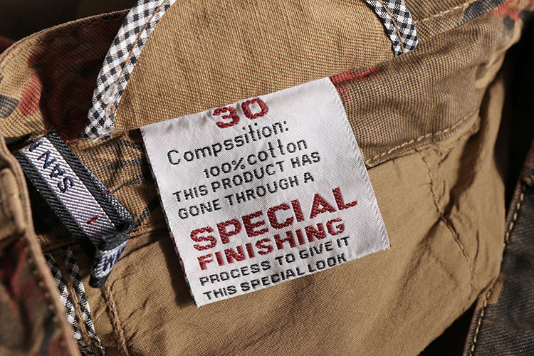 Retro trend washing camouflage youth five-point pants Europe and the United States foreign trade original single men's workwear shorts casual pants 28