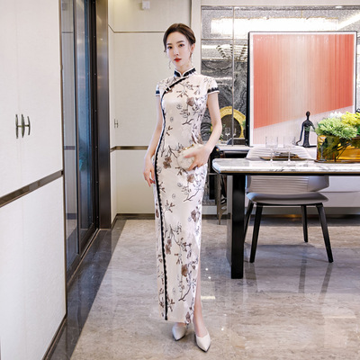 Chinese Dresses Qipao for women robe chinoise cheongsam Beautiful lady cheongsam dress with long and short sleeves