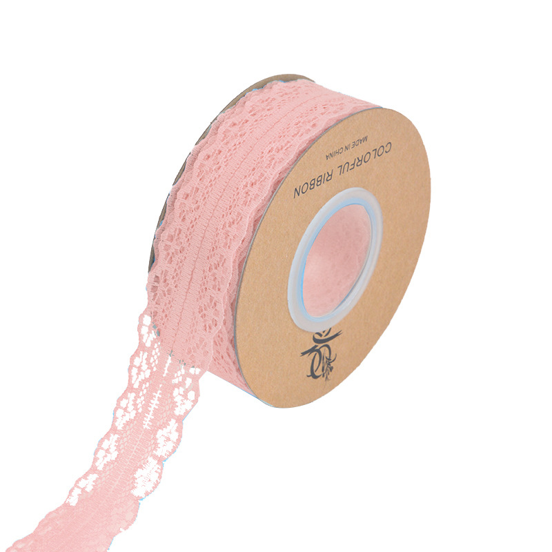 Fibra color 3cm flor pastel caja de regalo mano hecho a mano DIY tocado cinta de encaje arco cinta al por mayor