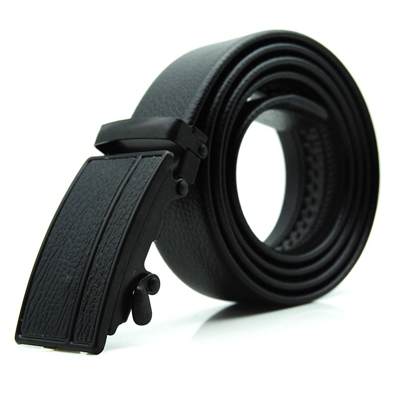 Men's Automatic Buckle Network Red Explosive Four Seasons General Black Iron Belt Wholesale Factory A Large Number Of Stock Item Picture