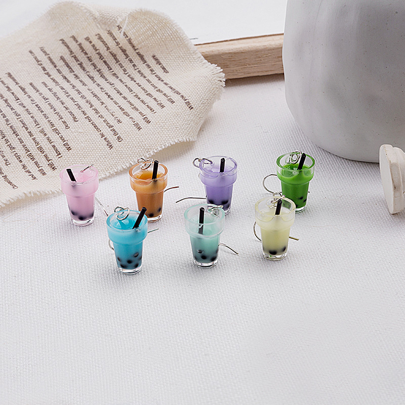 1 Pair Simple Style Cup Plastic Resin Women's Drop Earrings display picture 2